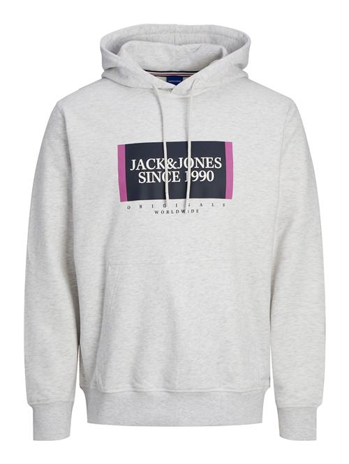 JACK & JONES Sweatshirt 'Lafayette'  pink / sort / hvid