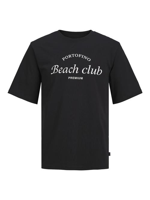 JACK & JONES Bluser & t-shirts 'Ocean Club'  sort / hvid