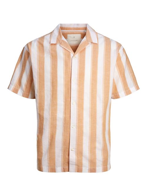 JACK & JONES Skjorte 'Summer'  fersken / pastelorange / hvid