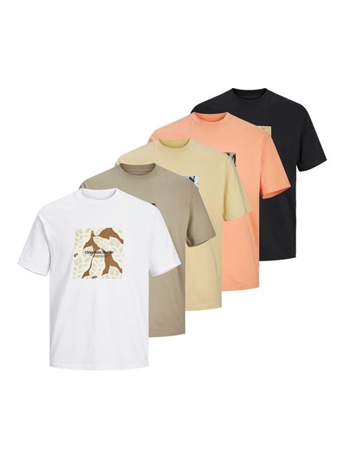 Se JACK & JONES Bluser & t-shirts 'SEQUOIA'  gul / taupe / orange / sort / hvid ved About You