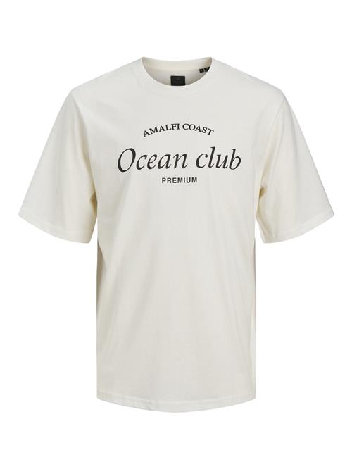 JACK & JONES Bluser & t-shirts 'Ocean Club'  creme / sort