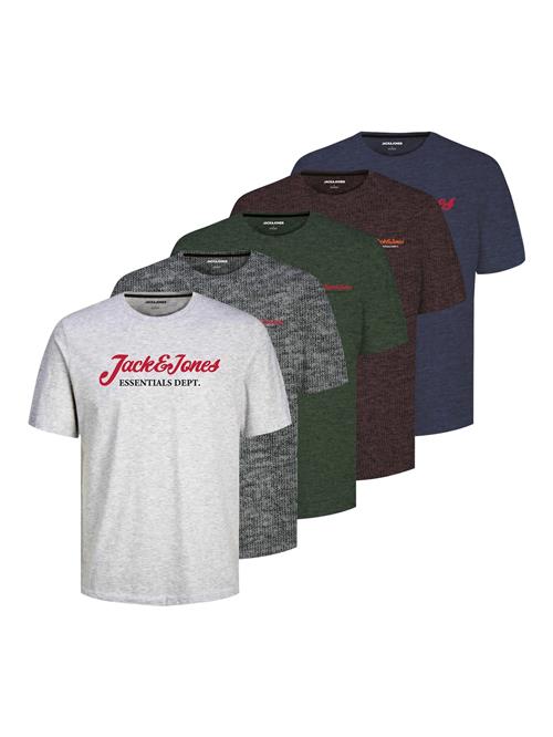 JACK & JONES Bluser & t-shirts 'JJErik'  navy / mørkebrun / mørkegrå / grå-meleret / gran / rød