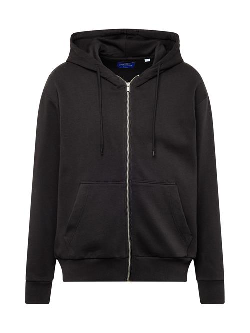 JACK & JONES Sweatjakke 'ZEPHYR'  lysegrå / sort / hvid