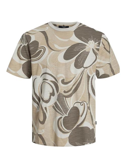 JACK & JONES Bluser & t-shirts  beige-meleret / grøn-meleret