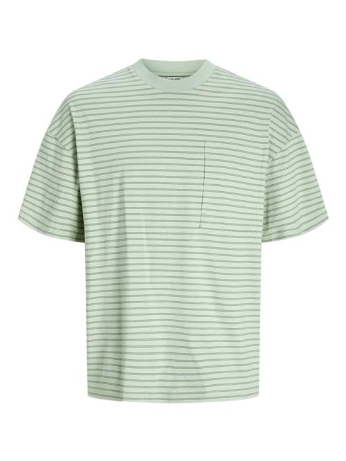 Se JACK & JONES Bluser & t-shirts 'JCOTanical'  pastelgrøn / sort ved About You