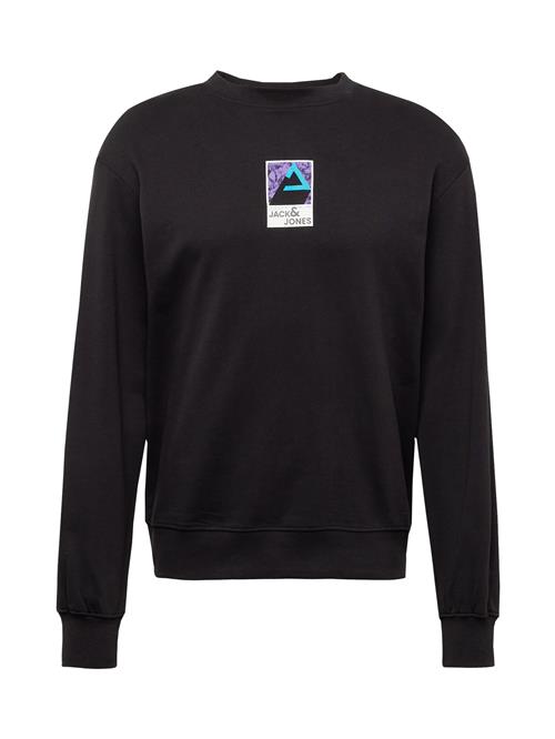 JACK & JONES Sweatshirt  blå / lilla / sort / hvid