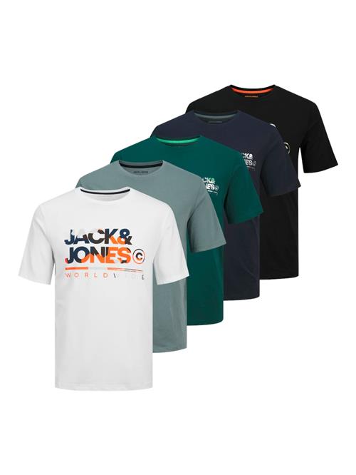 Se JACK & JONES Bluser & t-shirts 'JJLuke'  navy / grøn / sort / hvid ved About You