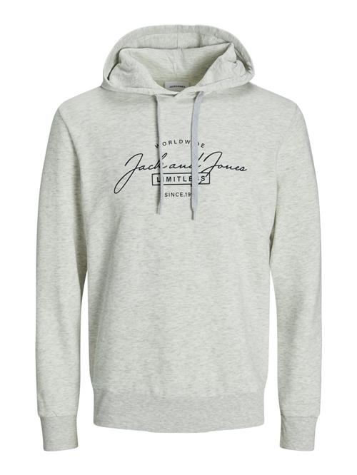 JACK & JONES Sweatshirt 'JJFerris'  sort / hvid-meleret