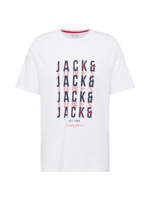 JACK & JONES Bluser & t-shirts 'JJDELVIN'  marin / lys rød / hvid