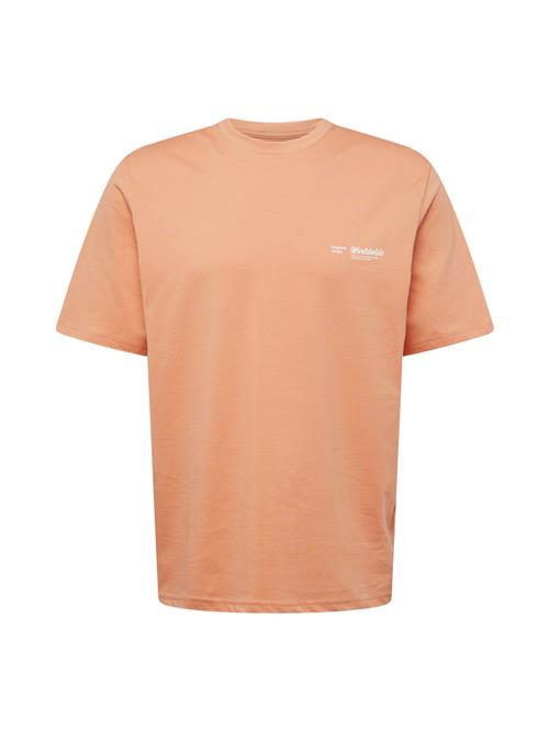 JACK & JONES Bluser & t-shirts 'JORSEQUOIA'  rustbrun / koral / sort / hvid