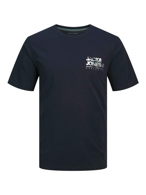 JACK & JONES Bluser & t-shirts 'JJLUKE'  navy / turkis / mørkegrå / offwhite