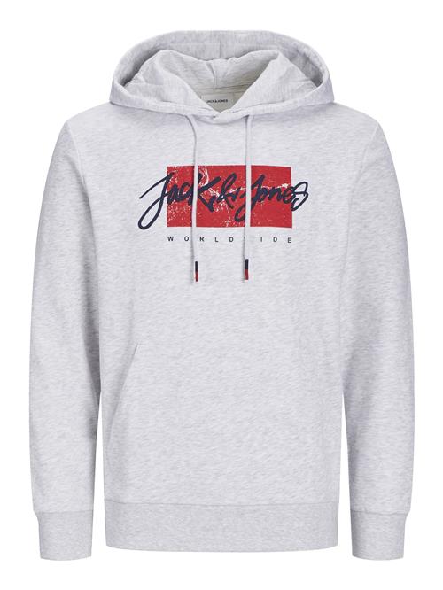 Se JACK & JONES Sweatshirt 'JJTiley'  navy / grå-meleret / rød ved About You