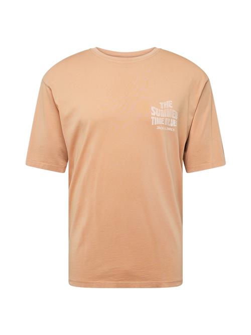 Se JACK & JONES Bluser & t-shirts 'JPRBLUANTHONY'  lyseorange / hvid ved About You