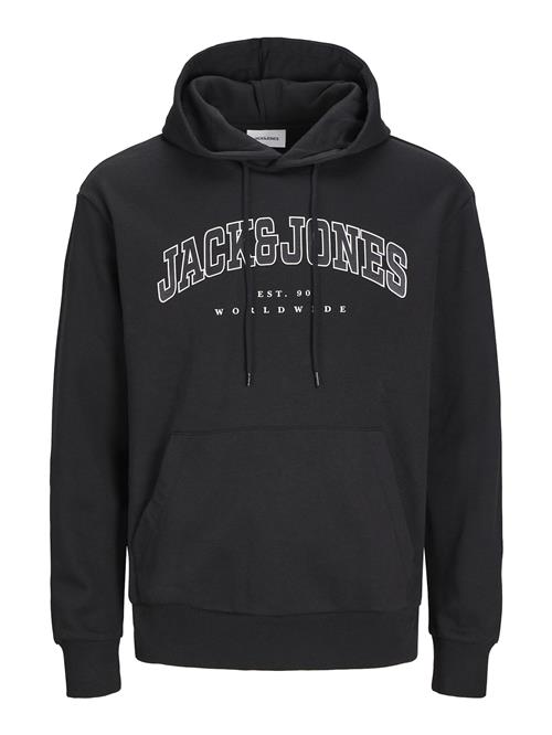 JACK & JONES Sweatshirt 'JJECaleb'  sort / hvid