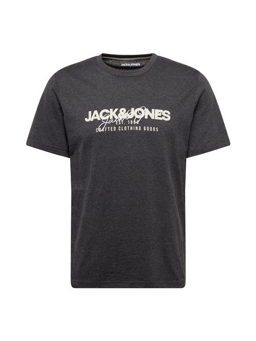 JACK & JONES Bluser & t-shirts 'JJALVIS'  creme / antracit / hvid