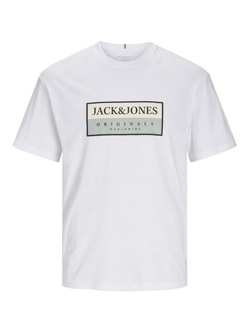 Se JACK & JONES Bluser & t-shirts 'JORFrederiksberg'  creme / grå / sort / hvid ved About You