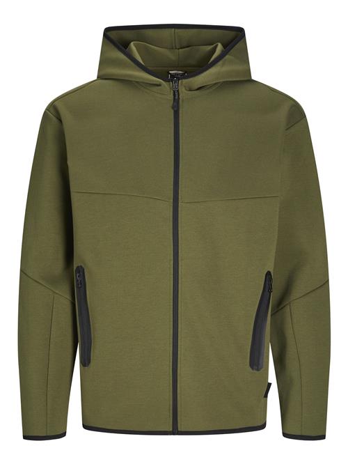 JACK & JONES Sweatjakke 'JCOFusion'  grøn