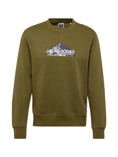 JACK & JONES Sweatshirt  blå / opal / oliven / hvid