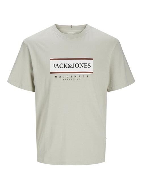 JACK & JONES Bluser & t-shirts 'JORFrederiksberg'  rustbrun / lysegrå / sort / hvid