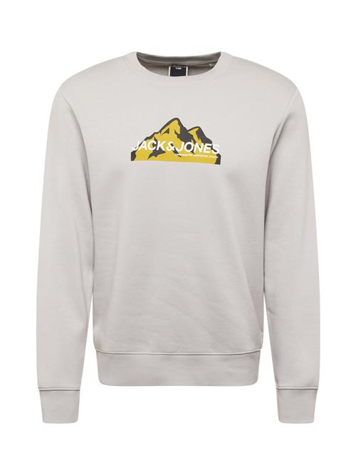 Se JACK & JONES Sweatshirt  grå / lysegrøn / sort / hvid ved About You