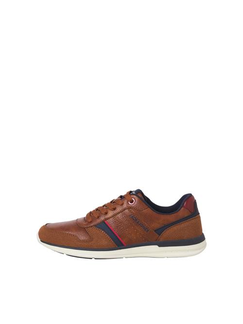 JACK & JONES Sneaker low 'JFWBARON'  navy / cognac / rød