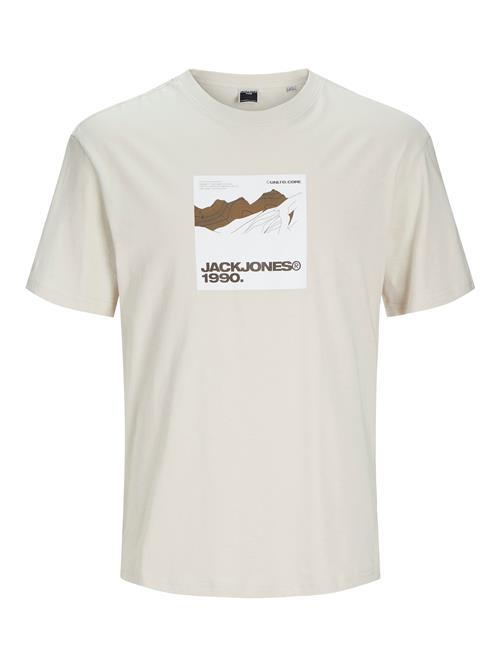 JACK & JONES Bluser & t-shirts 'JCOART'  lysebeige / choko / brokade / hvid