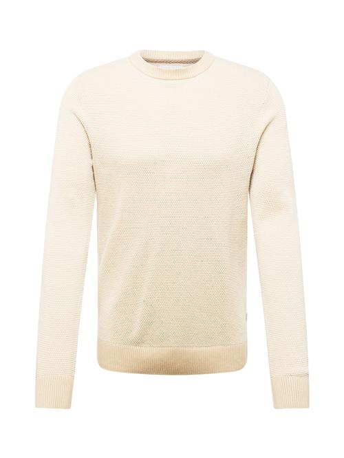 JACK & JONES Pullover 'JJEGlobe'  beige / lysebeige / hvid