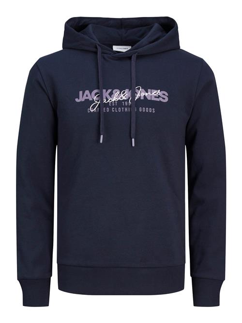 JACK & JONES Sweatshirt 'JJalvis'  navy / lavendel / hvid