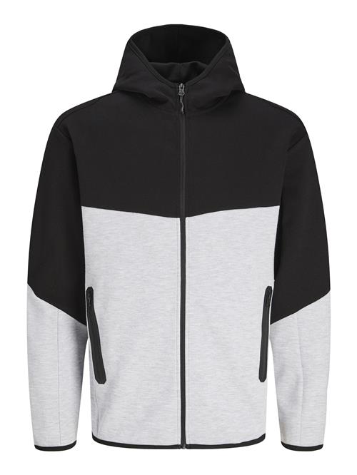 JACK & JONES Overgangsjakke  sort / hvid-meleret