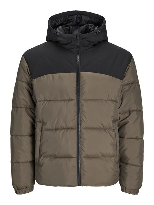 JACK & JONES Vinterjakke 'JJMoon'  brun / sort