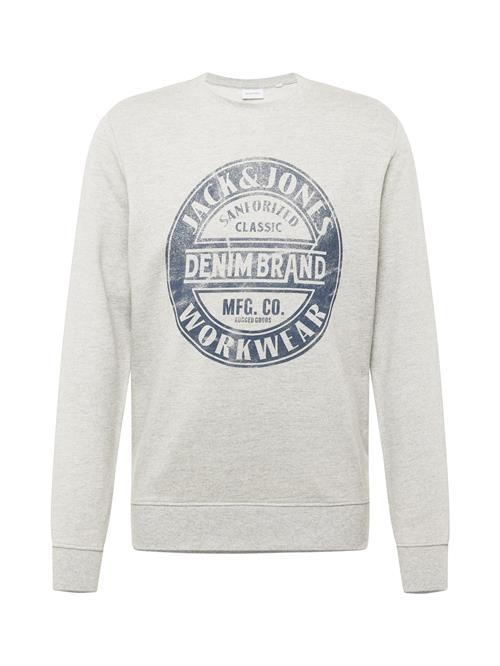 Se JACK & JONES Sweatshirt  mørkeblå / grå-meleret ved About You