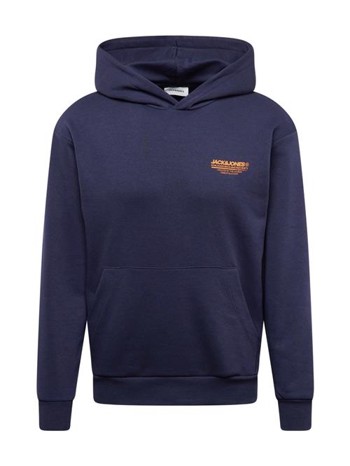 Se JACK & JONES Sweatshirt 'JJOLIVE'  navy / orange ved About You