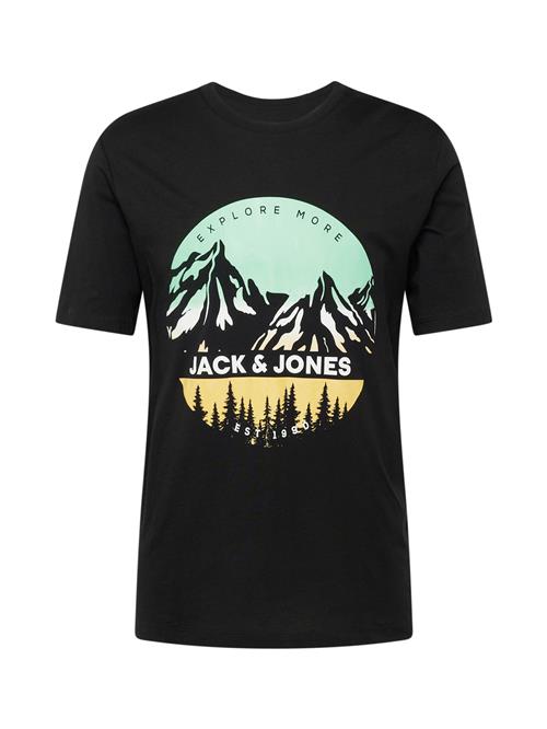 Se JACK & JONES Bluser & t-shirts 'JJPEAK'  pastelgul / mint / sort / hvid ved About You