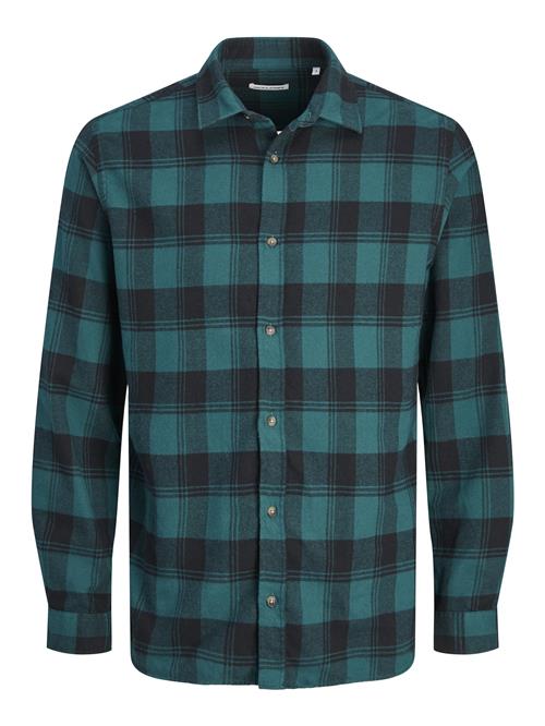 JACK & JONES Skjorte 'JJJoshua'  petroleum / sort