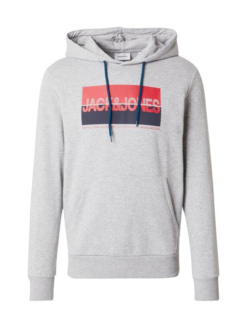 JACK & JONES Sweatshirt 'JJNolan'  navy / grå-meleret / rød