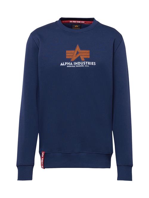 Se ALPHA INDUSTRIES Sweatshirt  navy / orange / hvid ved About You