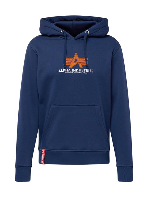 Se ALPHA INDUSTRIES Sweatshirt  navy / orange / hvid ved About You