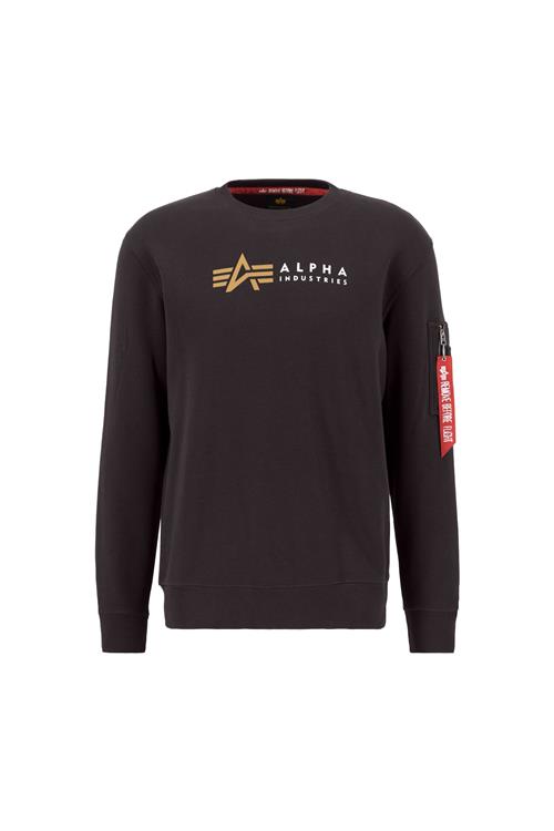 ALPHA INDUSTRIES Sweatshirt  mørkebrun / gul / rød / hvid