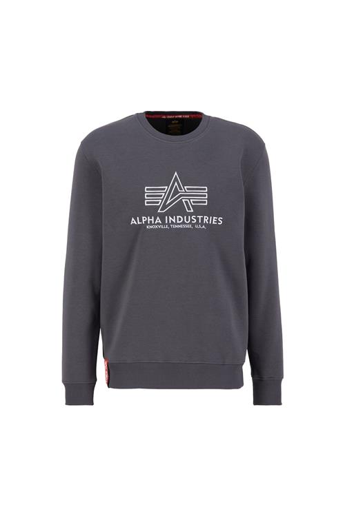 ALPHA INDUSTRIES Sweatshirt  grå / hvid