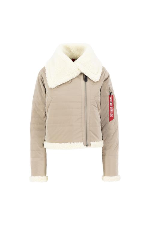 ALPHA INDUSTRIES Vinterjakke 'B3'  creme / sand / rød