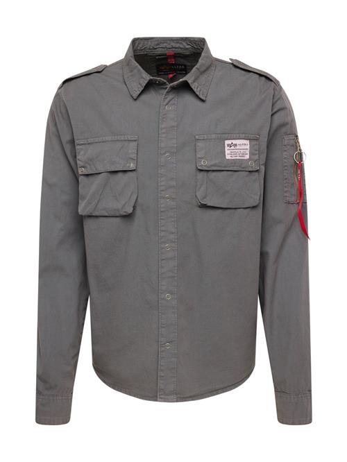 ALPHA INDUSTRIES Overgangsjakke 'Urban Military'  mørkegrå / knaldrød / sort / offwhite