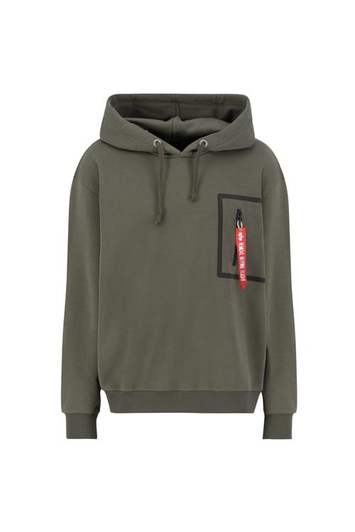 ALPHA INDUSTRIES Sweatshirt  oliven / rød / sort