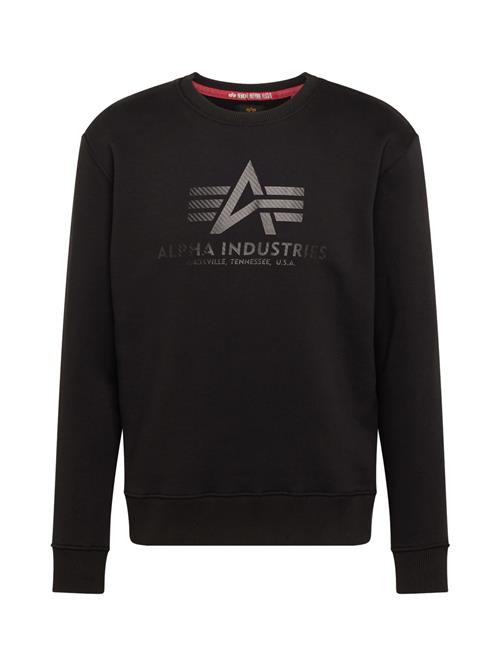 ALPHA INDUSTRIES Sweatshirt  grå / sort