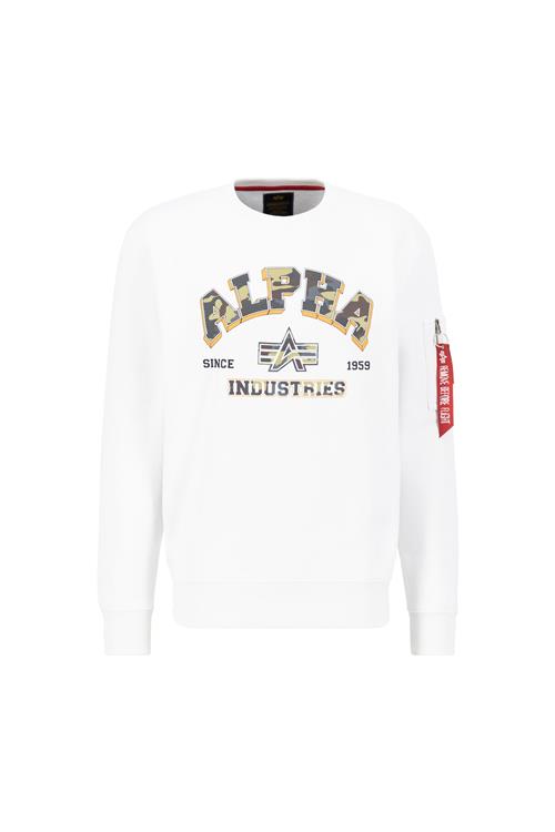 ALPHA INDUSTRIES Sweatshirt  brun / hvid