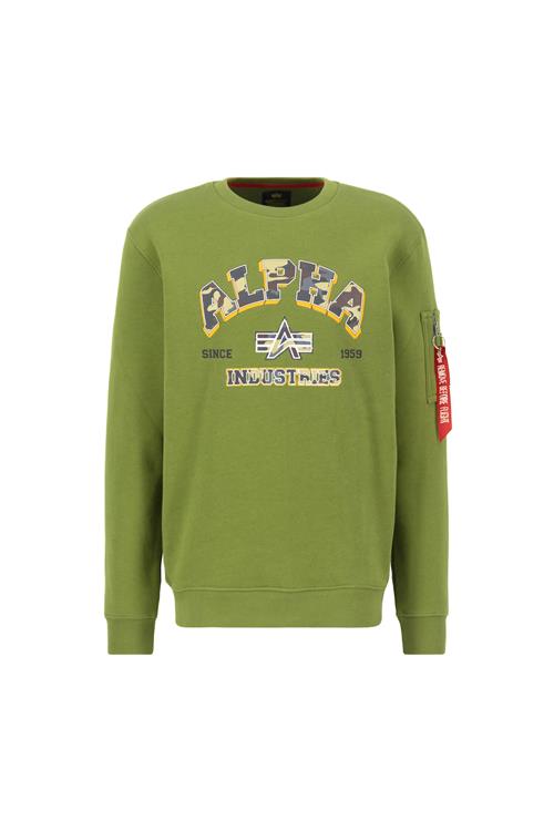 ALPHA INDUSTRIES Sweatshirt  gul / grå / mørkegrå / kiwi