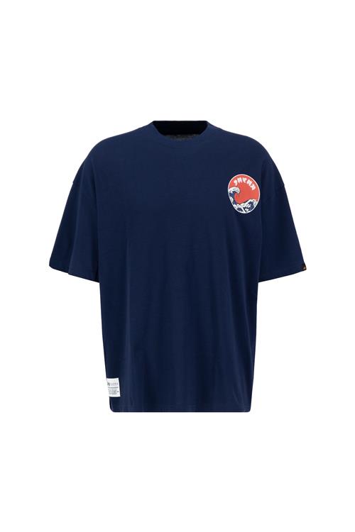 ALPHA INDUSTRIES Bluser & t-shirts 'Japan Wave Warrior'  navy / blandingsfarvet