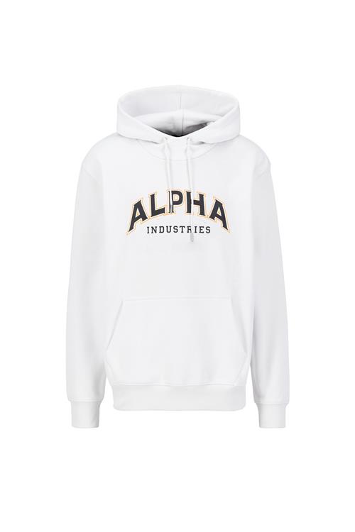 Se ALPHA INDUSTRIES Sweatshirt  beige / sort / hvid ved About You