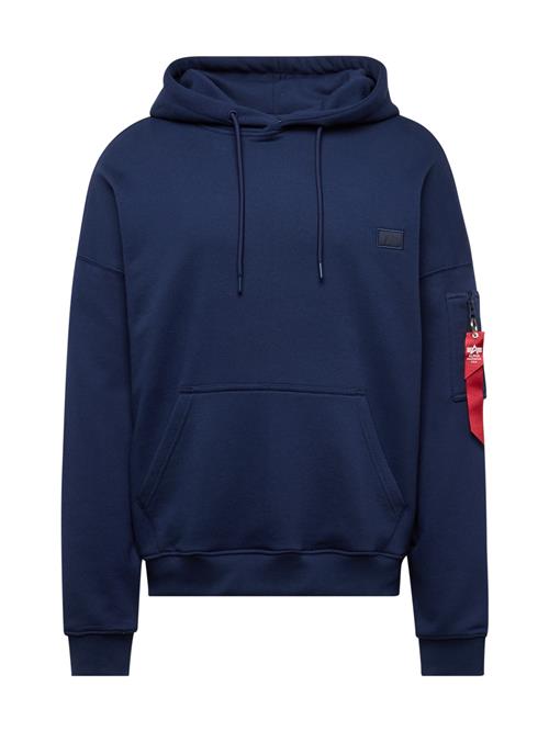 Se ALPHA INDUSTRIES Sweatshirt 'Essentials'  navy / cranberry / hvid ved About You