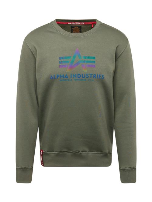 ALPHA INDUSTRIES Sweatshirt  blå / oliven / lilla