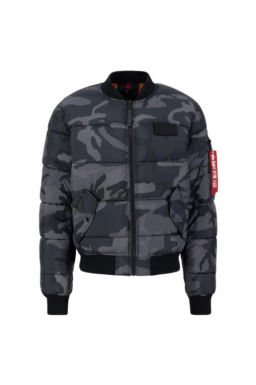 ALPHA INDUSTRIES Overgangsjakke 'Camo'  grå / rød / sort